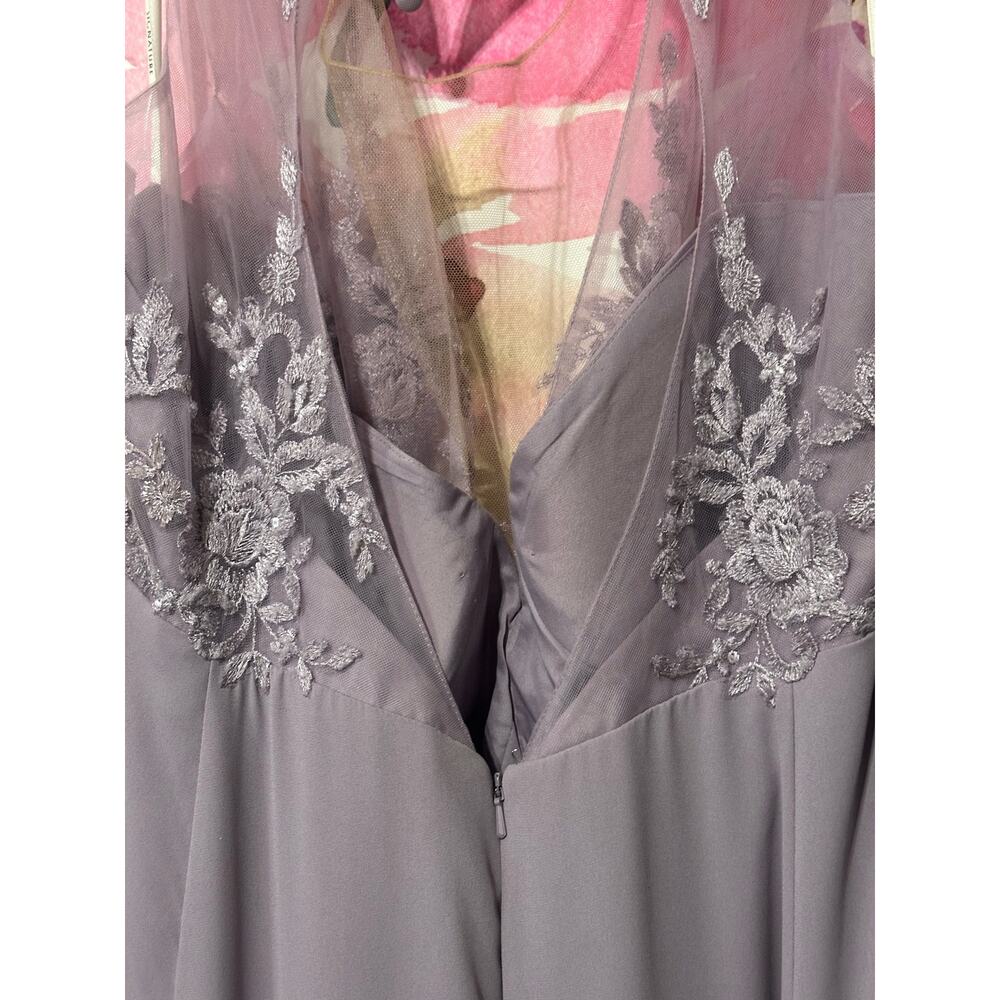 Bridesmaid Dress Lavender Cap Sleeve, Lace, Plus Size Size 24, Flowy, Beachy NWT - Picture 6 of 9